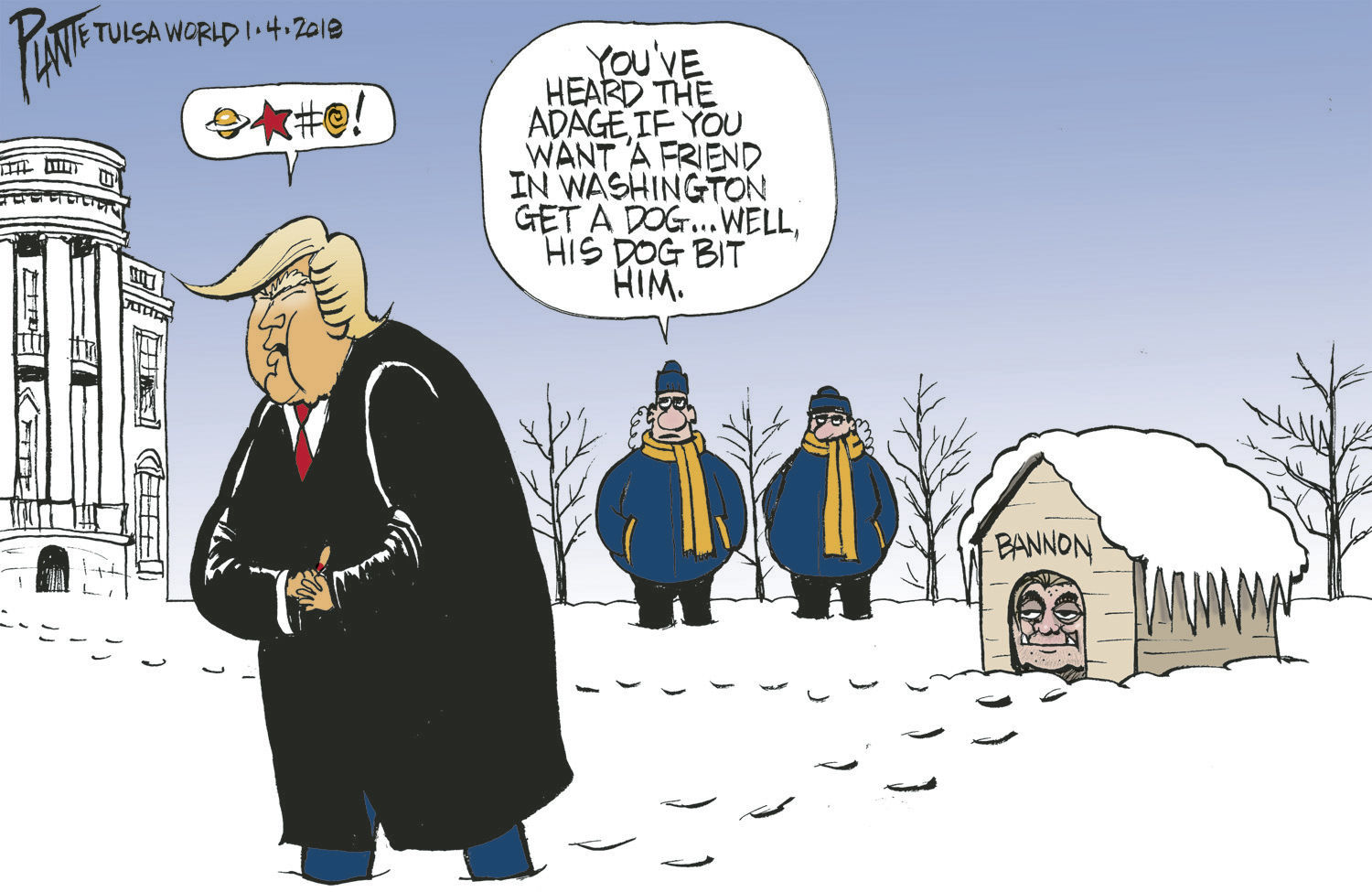 Bruce Plante Cartoon: Trump and Bannon
